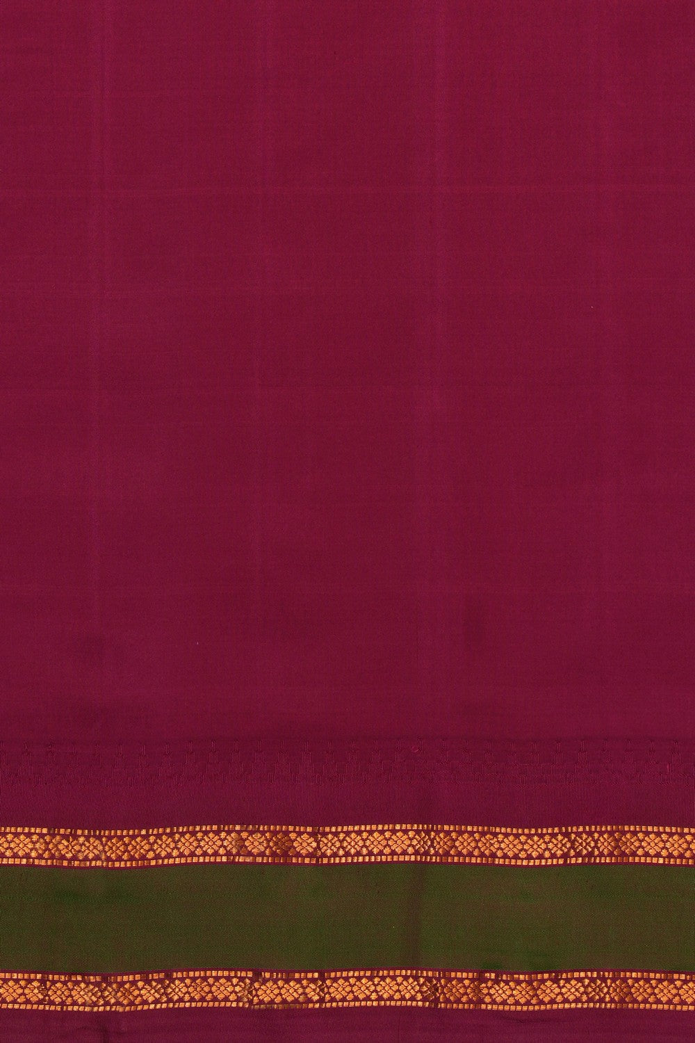Image of Gadwal Silk Black Kattam Saree